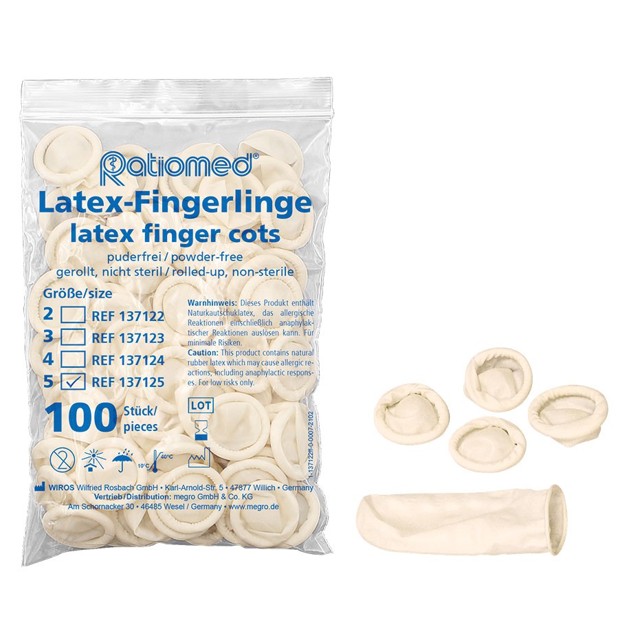 Fingerlinge ratiomed Latex XL Gr. 5