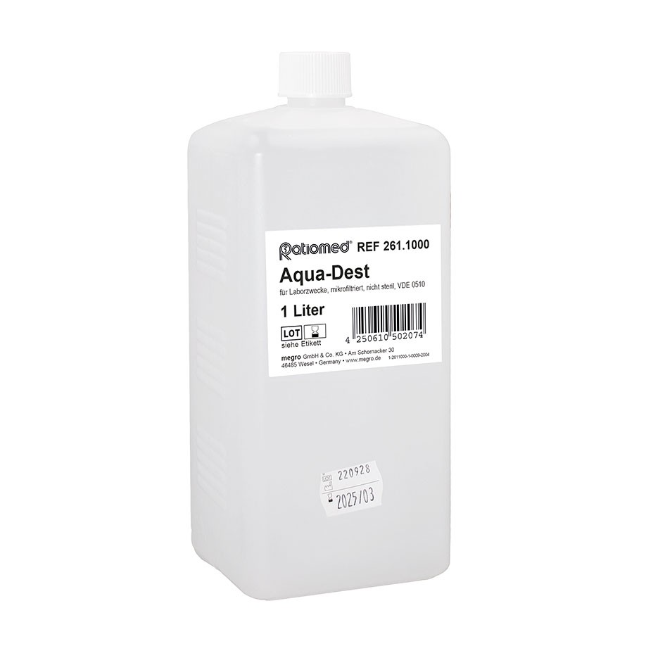 Aqua-Dest 1 Ltr. ratiomed Laborwasser