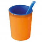 medizinische Trinkhilfe orange-blau